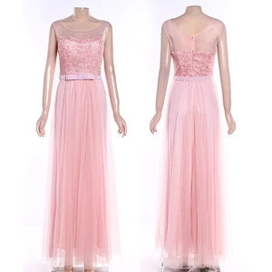 Guangzhou factory wholesale design custom lace bridesmaid dresses long chiffon