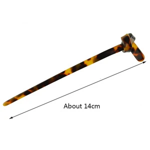 Hair Accessories Hair Pick Pin Acrylic Cellulose Acetate Tortoiseshell Hair Stick For Women