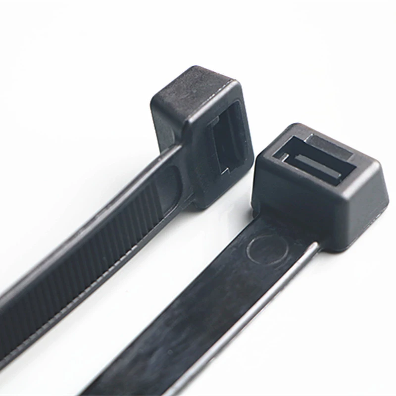 Hampool Factory Direct Black Customized Releasable Self-locking Nylon Cable Tie