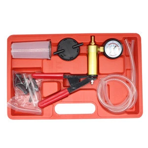 Hand Held Vacuum Pump Tester Set Vacuum Gauge and Brake Bleeder Kit for Automotive