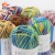 Import hand knitting crocheting 100g 8 ply space dye colorful cotton acrylic blend yarn from China