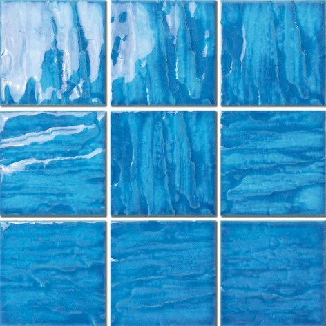 Hasin 95x95mm Light Blue Deep Blue Villa House Swimming Pool Decoration Ceramic Material Fambe Tile
