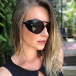 HBKRetro Round steam punk goggles  Women Steampunk sunglasses Oculos De Sol Shades UV Protection K32380
