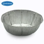 Heavy Duty Disposable Food Takeaway Packaging Aluminum Foil Pots with Foil Lid