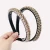 Import Heavy Industry Leather Alloy Chain Twist Hair Hoop Thin Edge Women Simple Acrylic Nonslip Comb Hair Accessories from China