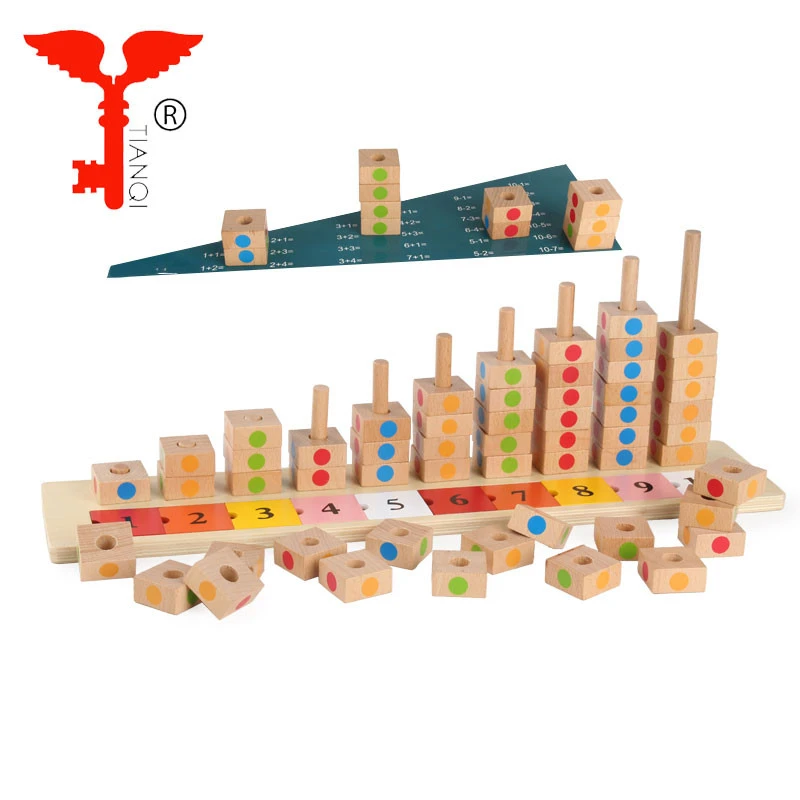 High Quality Educational Counting Toys For Kids Montessori Math Abacus Wooden Toys