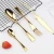 Import High quality flatware set gold 304 stainless steel  cutlery set  with gift box from China