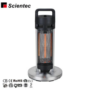 High Quality Ip44 Outdoor Bathroom 1200W Standing Home Carbon Fibre Patio Heating Portable Room Electric Heater