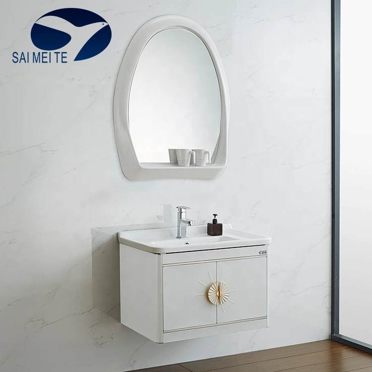 High quality modern portable wall mount bathroom vanity with light