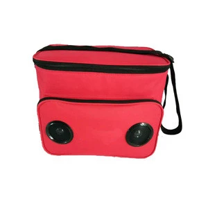 High Quality Promotional Cooler Bag Waterproof heat-sealed cooler bag with speaker bluetooth speaker cooler picnic lunch bag