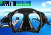 High quality tempered glass snorkel diving mask with silicone strap and skirt