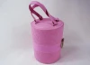 High Quality wholesale pink leather jewelry box packaging/portable jewelry display