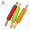 High quality wooden handle silicone rubber Rolling Pin For baking