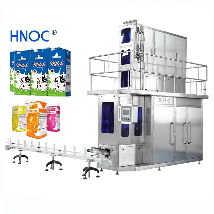 HNOC small milk automatic top milk cartoon filling sealing machine