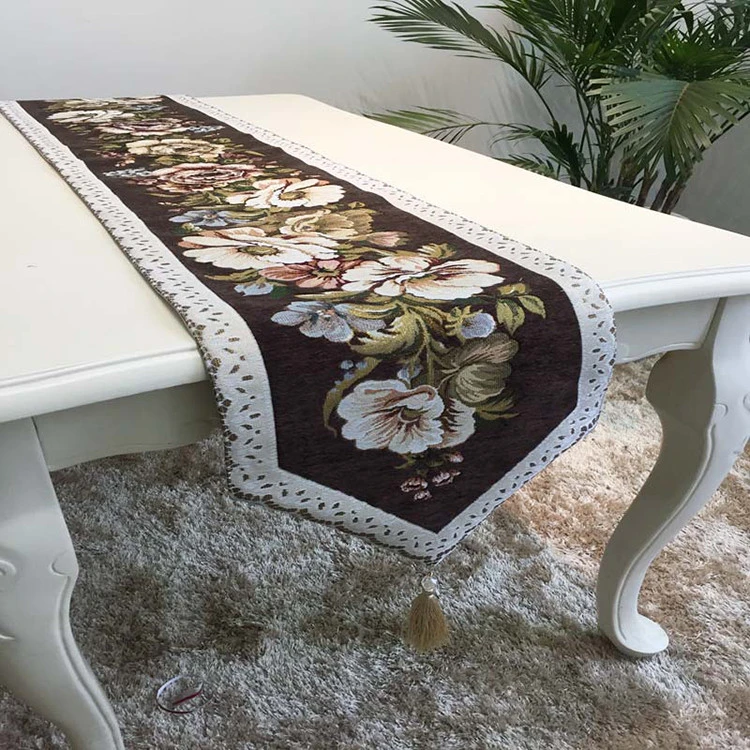 Hoe selling wholesale Jacquard Chenille Dining Table Runner