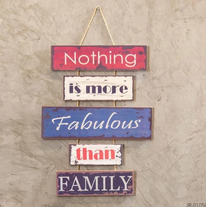 Home decoration creative hanging wooden wall plaque