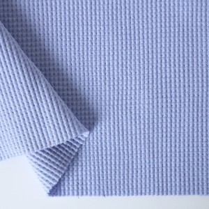 Hot 97%Cotton 3%Spandex 280GSM Stretch Waffle Fabric for Garment Co0014-19