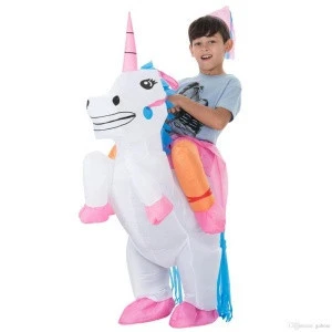 HOT Adult Halloween Costumes Inflatable Unicorn Costumes Ride on
