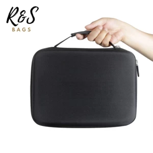 Hot new retail products Portable luxury fashion black band zipper drone eva case handbag