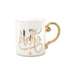 Hot Product Light Luxury Painted Gold Handle Mug Creative Ceramic Cup Copper Mug/Cute Mug/Ecologic Coffee Mug