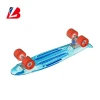 Hot sale 22 inch custom plastic fish skateboard with 4 led pu wheels