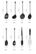 Buy Wholesale Cookware Silicone Rubber Cooking Utensils Kitchen Accessories  Set from Yiwu Jiwei Trade Co., Ltd., China