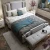 Import hot sale European style luxury bed room furniture bedroom set gray bed from China