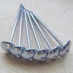 hot sale galvanized umbrella roofing nail 2.5" china supplier umbrella head roofing nails