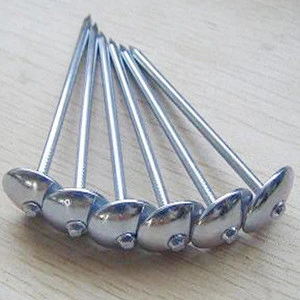hot sale galvanized umbrella roofing nail 2.5&quot; china supplier umbrella head roofing nails