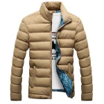 Hot Sale Man Winter Jacket Stand Collar Parka Jacket Solid Thick Jackets and Coats Mens Winter Parkas M-5XL EA293