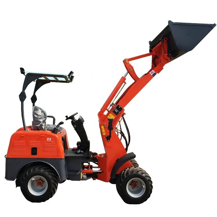 Hot sale mini farm electric wheel loader with other attachments made in China