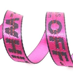 Hot sale polyester woven jacquard strap webbing tape 2.5cm custom printed nylon webbing