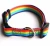 Import Hot Sale Rainbow Color Polyester Pet Harness Dog Collar Dog Leash And Lead Products From Pet Supply from China