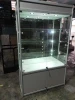 Hot Sale White color Factory Price Fashionable Mall Kiosk Aluminum Store Jewelry Glass Display Cabinet Glass Showcase