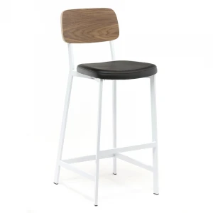 Hot Sell metal bar Stool, Kitchen Counter Bar Stool with Wooden/Upholstered Seat High Back 75cm