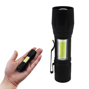 Hot Seller  Aluminum Metal Mini Sliver quality  Xpe Rubber Grip Cheap Pocket rechargeable Diving cob Flashlight Torches