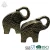 Import hot seller table ceramic silver elephant with dimple design figurine for home and garden decoration from China