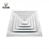 Hot selling aluminum 4 ways  square ceiling air diffuser building ventilation HVAC system good price