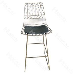 Hot selling bar furniture gold color metal wire bar stool