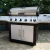 Import Hot Selling Barbecue Machine High Quality Double Head 5 Burner Gas Mobile Outdoor BBQ Grill from China