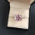 Import Hot Selling Big Square 14*14mm 21.5ct Charming Pink Cubic Zirconia Diamond 925 Sterling Silver Engagement Ring from China