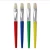 Import Hot Selling Candy Colored 4PCS Flat Tips Plastic Handle Bristles Acrylic/Watercolor/Gouache/Oil Paint Brush from China