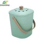 Hot Selling Compostable Food Waste Square Bamboo Fiber Outdoor Garden Compost Bin