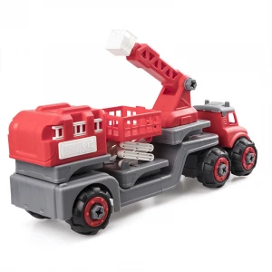 Hot selling educational assembly mini diy car lift truck toy