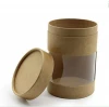hot selling tea paper tube packaging cardboard box with clear pvc window