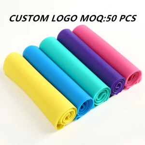 Hot selling yoga pilates latex training band yoga elastic band  yoga stretch belt exercise bands home fitness equipment