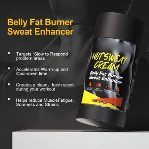 Hot Sweat Cream Belly Fat Burner Sweet Sweat Enhancer Workout Gel Massage Muscle Cream for Weight Loss Fitness Cellulite Removal