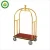 Import Hotel golden four wheel crown head hotel luggage trolley cart from China