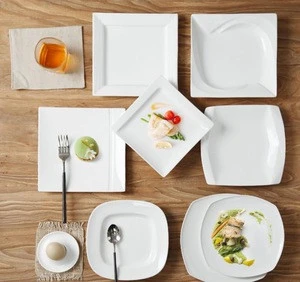 hotel white ceramic plate set porcelain dinnerware, dinnerware set, porcelain dinner set