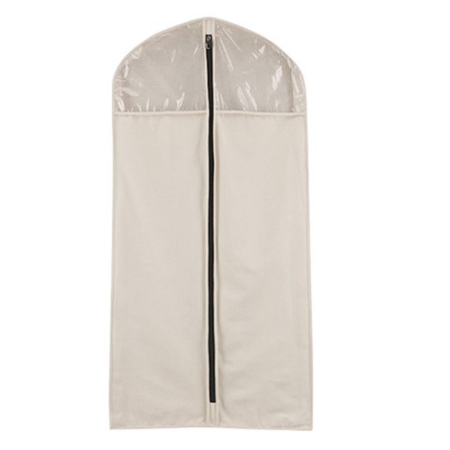 Household Essentials Natural Cotton Canvas Dress Suit Hanging Garment Bag